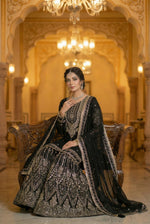 Thumbnail for Anaita Black Georgette Stitched Suit With Embroidery & Sequence Work - Distacart