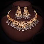 Thumbnail for Tehzeeb Creations Gold-Polished White Colour Necklace With Stud - Distacart