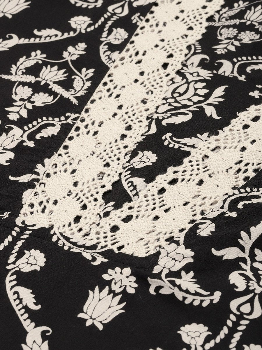 Anouk Women Pure Cotton Ethnic Motifs Printed Kurta with Trousers - Distacart