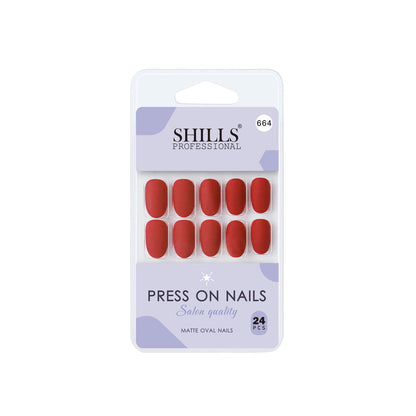 shills professional reusable press on nails oval spn664