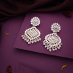 Thumbnail for Tehzeeb Creations Gold-Polished Traditional Dangle Earrings - Distacart