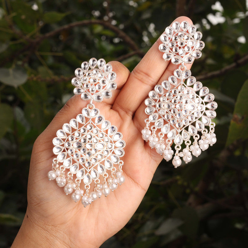 Tehzeeb Creations Gold-Polished Traditional Dangle Earrings - Distacart