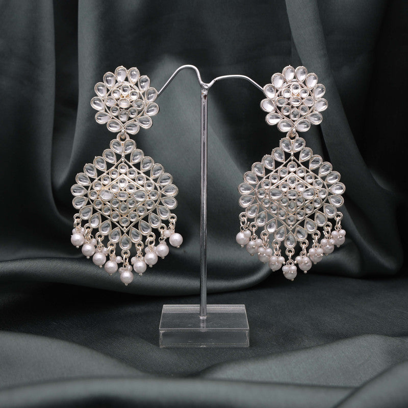 Tehzeeb Creations Gold-Polished Traditional Dangle Earrings - Distacart