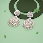 Thumbnail for Tehzeeb Creations Gold-Polished Traditional Dangle Earrings - Distacart