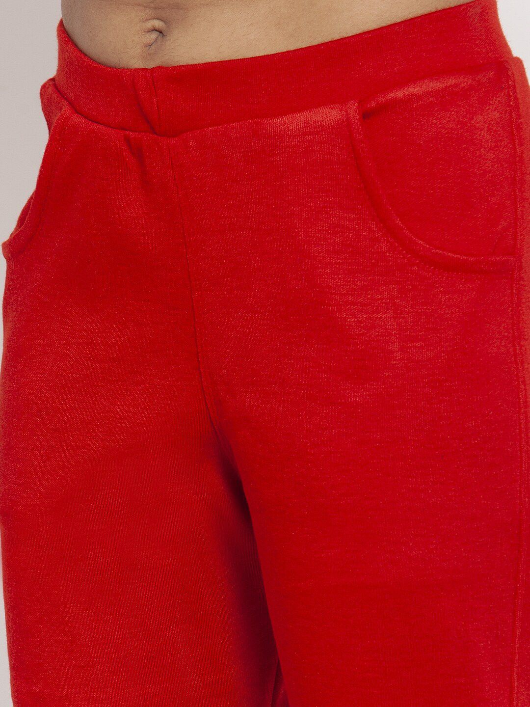 TAG 7 Women Red Solid Ankle-Length Woolen Pants
