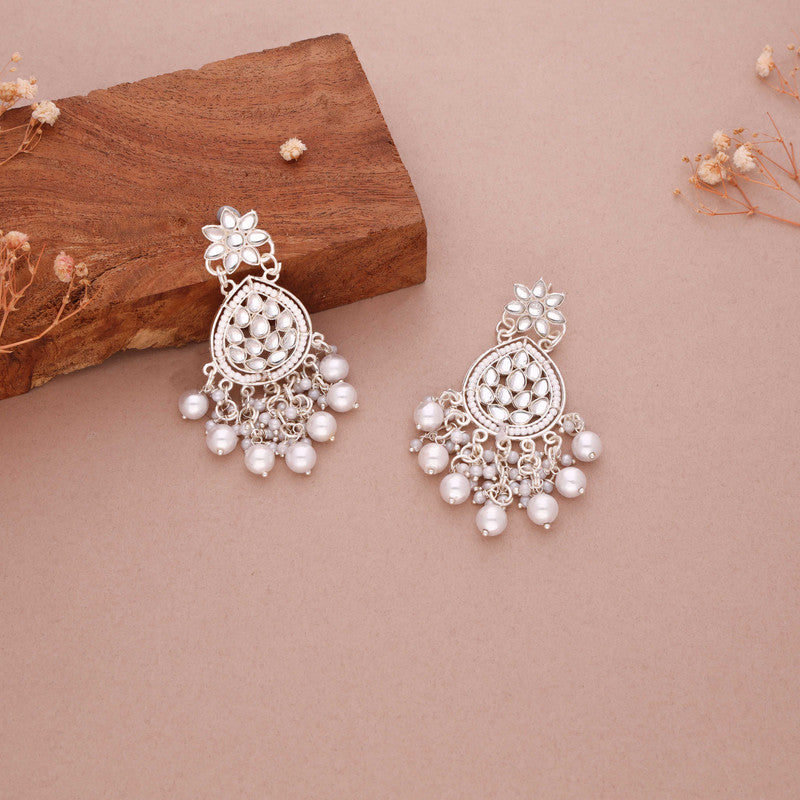 Tehzeeb Creations Gold-Polished Traditional Dangle Earrings - Distacart