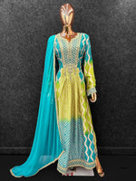 Thumbnail for Anaita Green Chinon Stitched Anarkali Suits With Embroidery & Sequence Work - Distacart