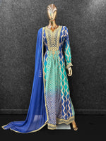 Thumbnail for Anaita Blue Chinon Stitched Anarkali Suits With Embroidery & Sequence Work - Distacart