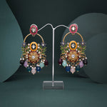 Thumbnail for Tehzeeb Creations Multi Beads Multi Colour Earrings - Distacart