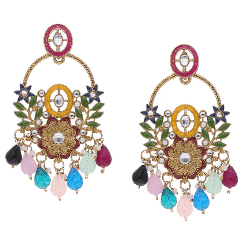 Tehzeeb Creations Multi Beads Multi Colour Earrings - Distacart