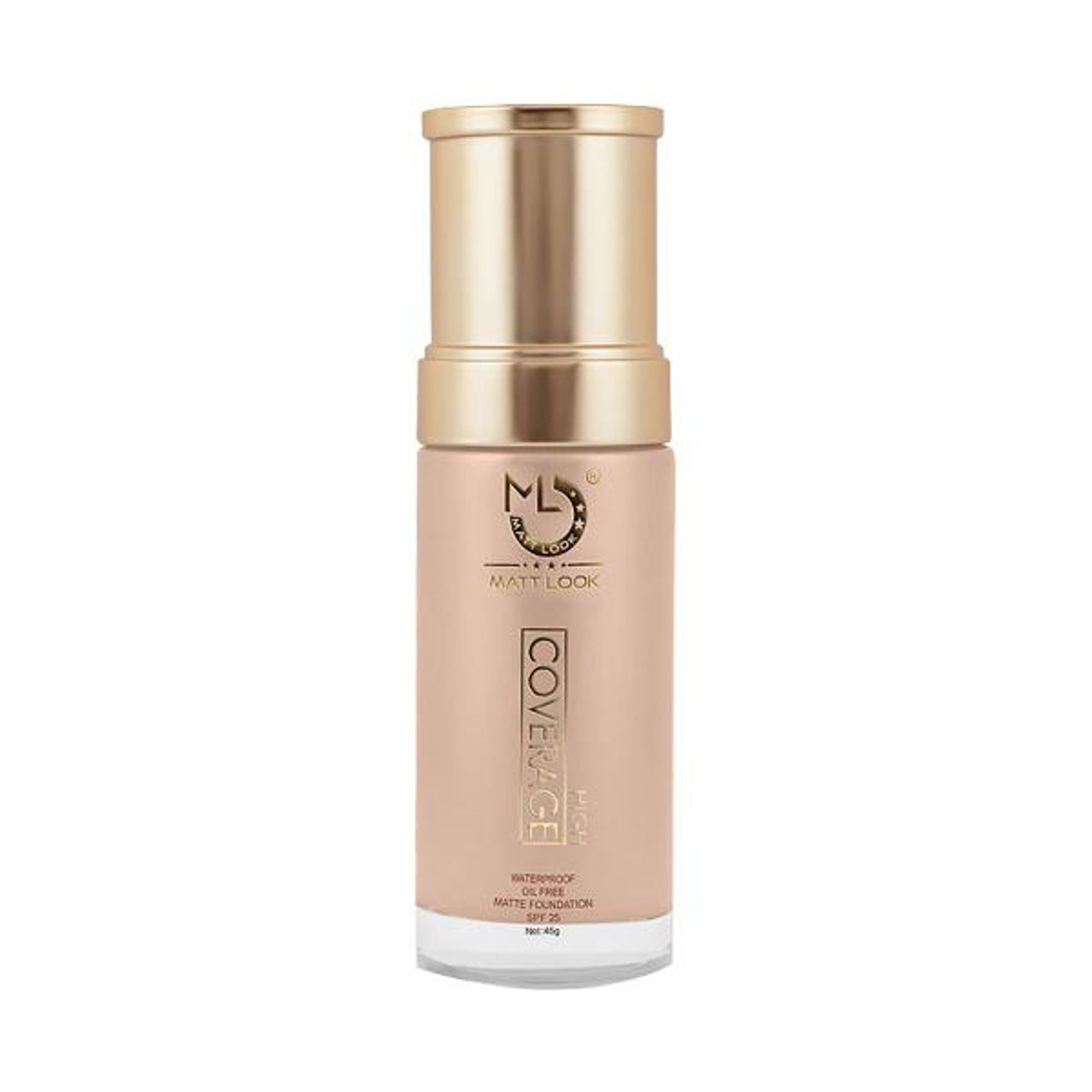 Matt Look High Coverage Waterproof Oil Free Matte SPF 25 Foundation - Fair - Distacart