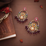 Thumbnail for Tehzeeb Creations Pink Beads Multi Colour Earrings - Distacart