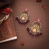 Tehzeeb Creations Pink Beads Multi Colour Earrings - Distacart