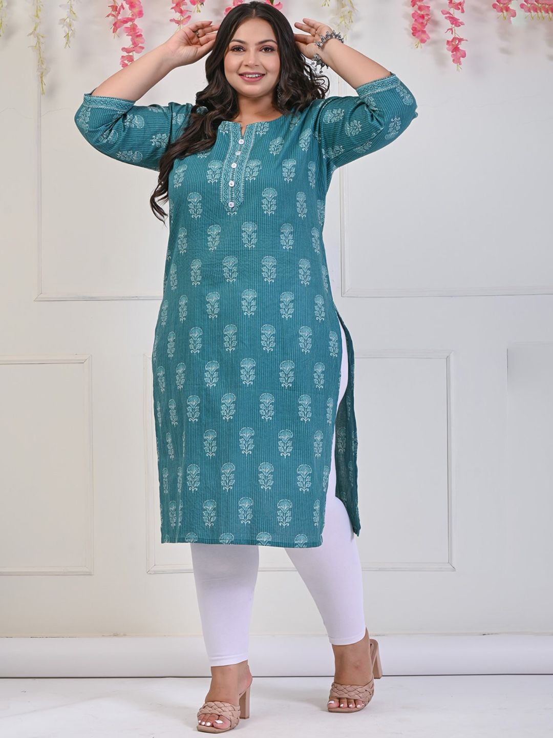 Swasti Ethnic Motifs Printed Pure Cotton Kurta