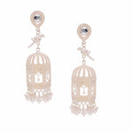 Thumbnail for Tehzeeb Creations Gold-Polished Parrot Design Earrings - Distacart