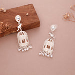 Thumbnail for Tehzeeb Creations Gold-Polished Parrot Design Earrings - Distacart