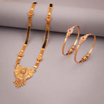 Thumbnail for Tehzeeb Creations Gold-Polished Mangalsutra With Pair Of Bangle