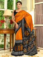 Thumbnail for NOZ2TOZ Women's Bhagalpuri Silk Black Printed Designer Saree With Blouse Piece - Distacart