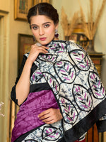 Thumbnail for NOZ2TOZ Women's Bhagalpuri Silk Black Printed Designer Saree With Blouse Piece - Distacart
