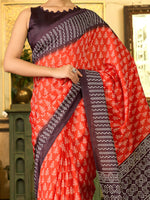 Thumbnail for NOZ2TOZ Women's Bhagalpuri Silk Black Printed Designer Saree With Blouse Piece - Distacart