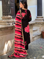 Thumbnail for Kalini Floral Printed V-Neck Regular Gotta Patti Kurta ,Trousers & Dupatta - Distacart