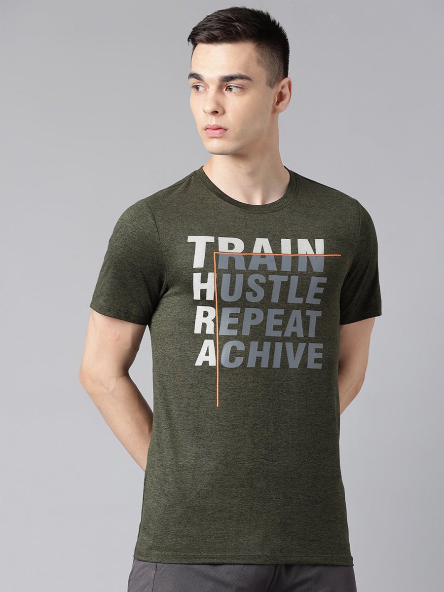 Alcis Typography Printed Dry Tech Slim Fit T-shirt - Distacart