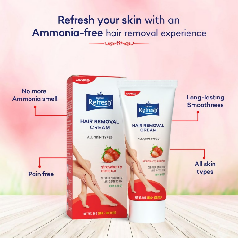 Torque's Refresh Hair Removal Cream With Strawberry - Distacart