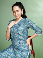 Thumbnail for Sangria Printed Straight Kurta - Distacart