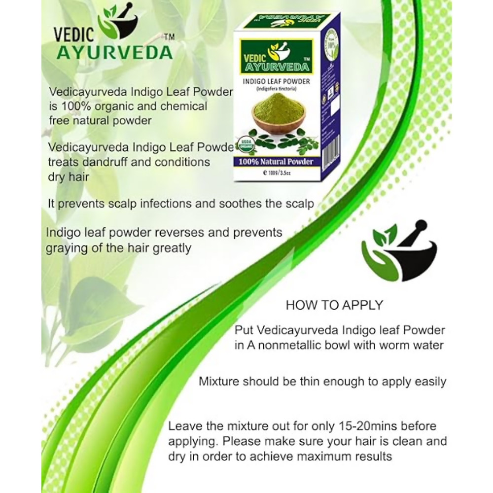 VedicAyurveda Indigo Powder, Neem Powder & Heena Powder - Dista