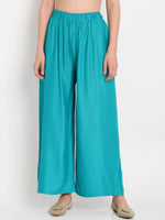 Thumbnail for TAG 7 Women Pack of 2 Solid Flared Palazzos