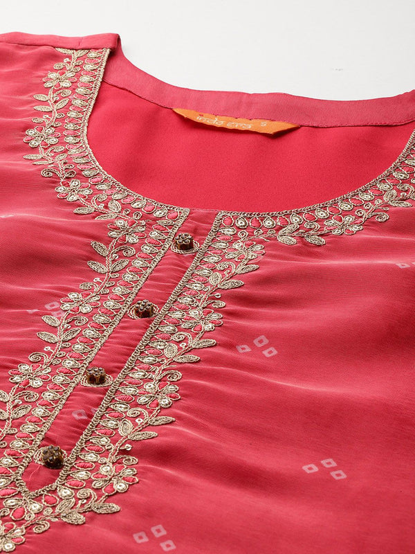 Indo Era Ethnic Motifs Printed Zari Kurta with Trousers & With Dupatta