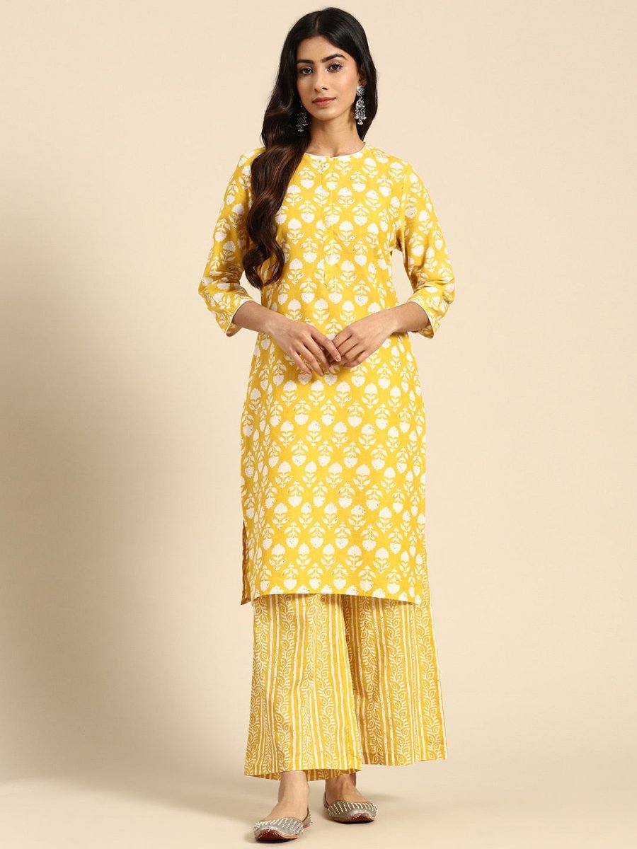 All About You Printed Kurta with Palazzos - Distacart