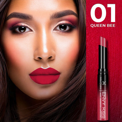 Miss Claire Envy Kiss Non Transfer Lipstick - 01 Queen Bee - Distacart