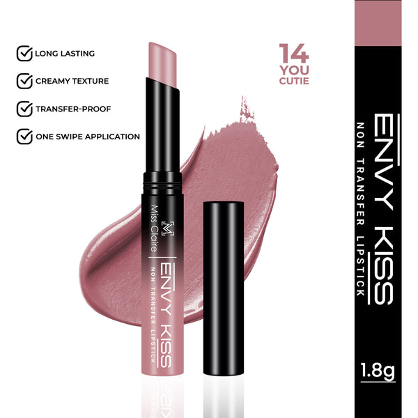 Miss Claire Envy Kiss Non Transfer Lipstick - 14 You Cutie