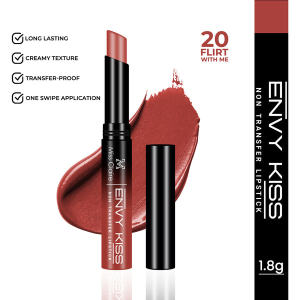 Miss Claire Envy Kiss Non Transfer Lipstick - 20 Flirt With Me