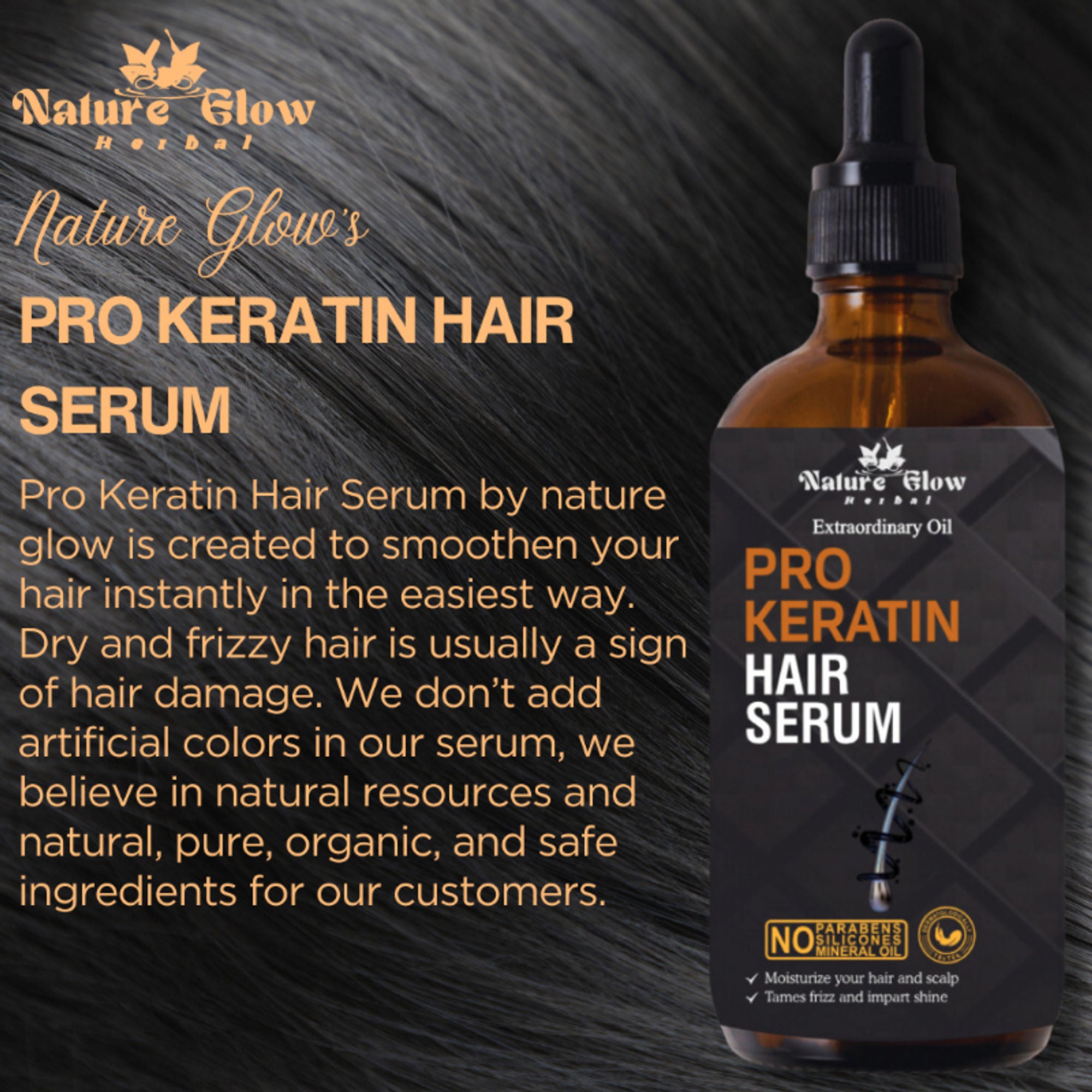 Nature Glow Herbal Pro Keratin Hair Serum - Distacart