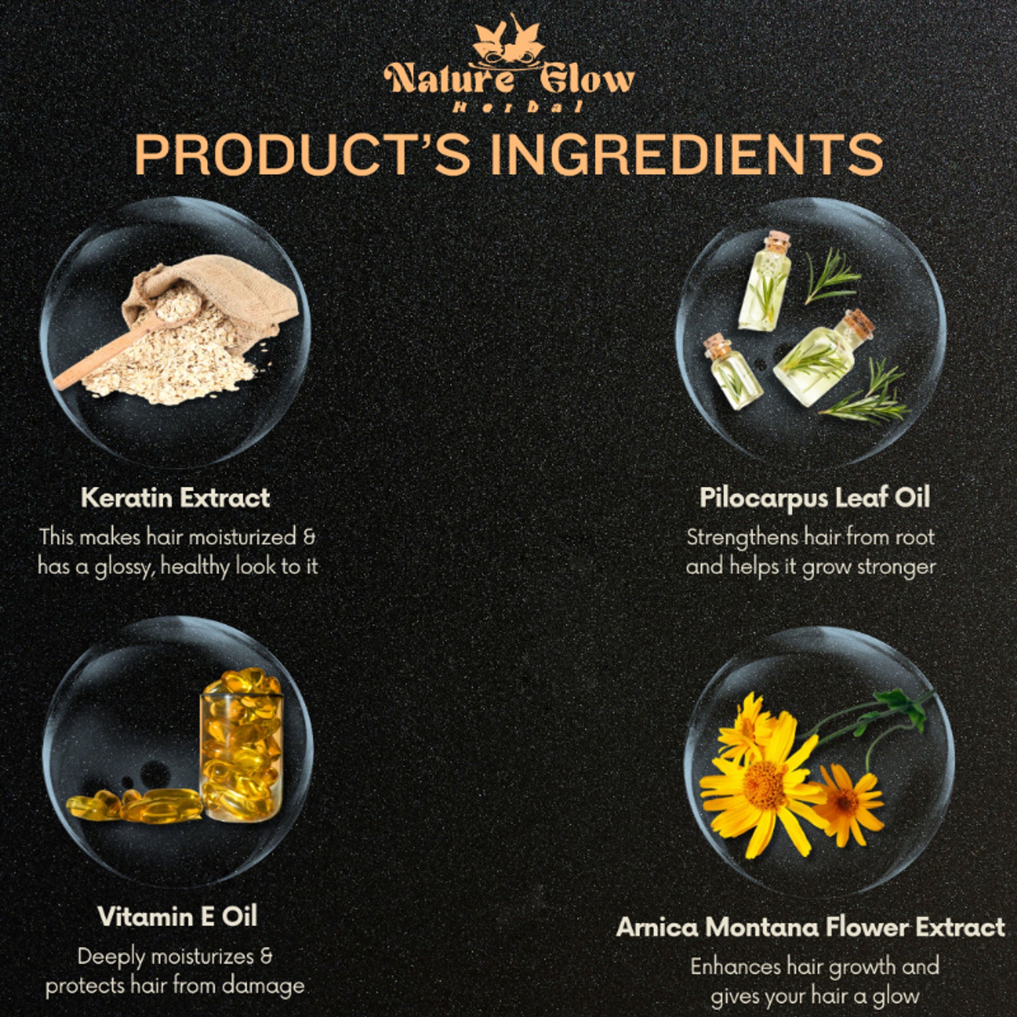 Nature Glow Herbal Pro Keratin Hair Serum - Distacart