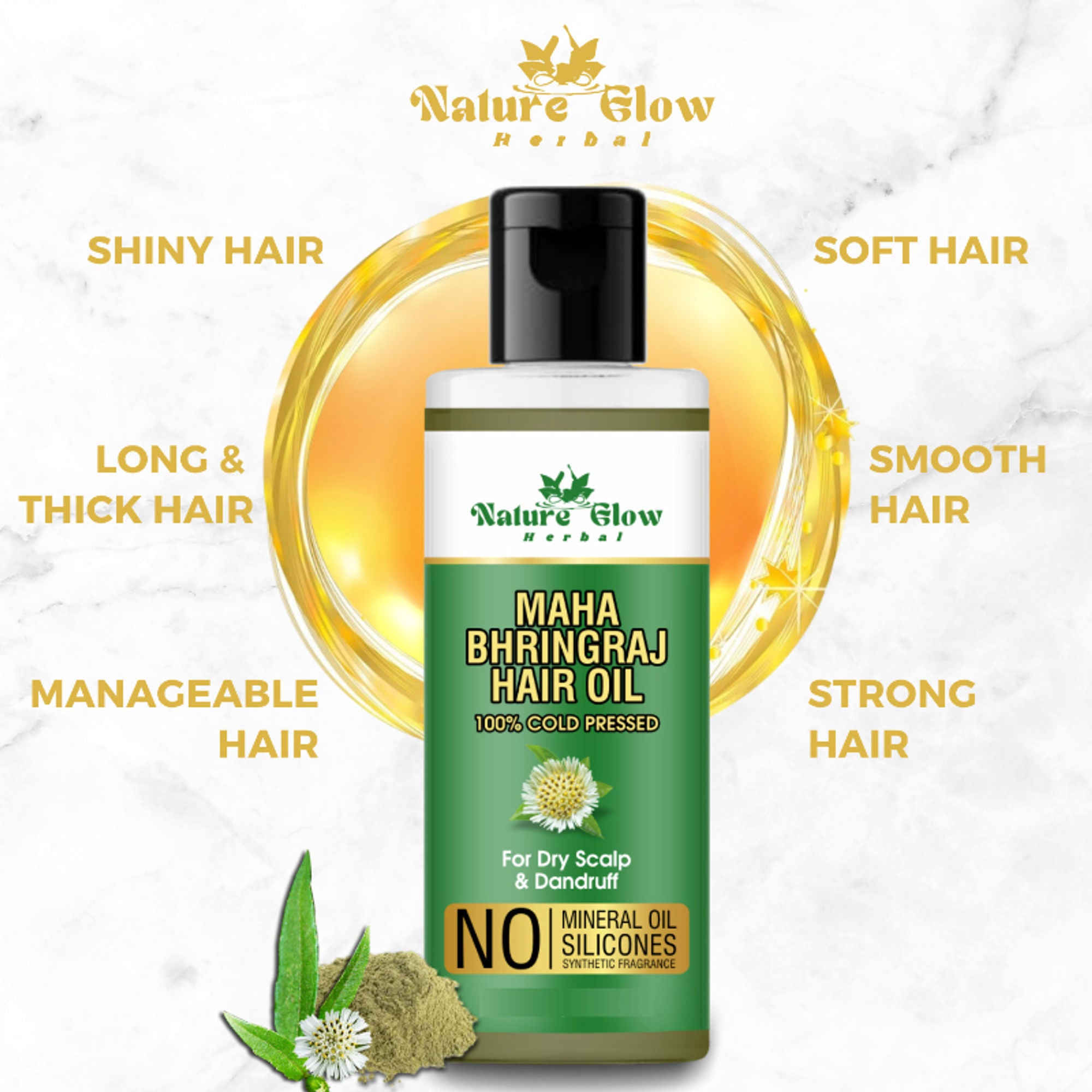 Nature Glow Herbal Bhringraj Oil - Distacart