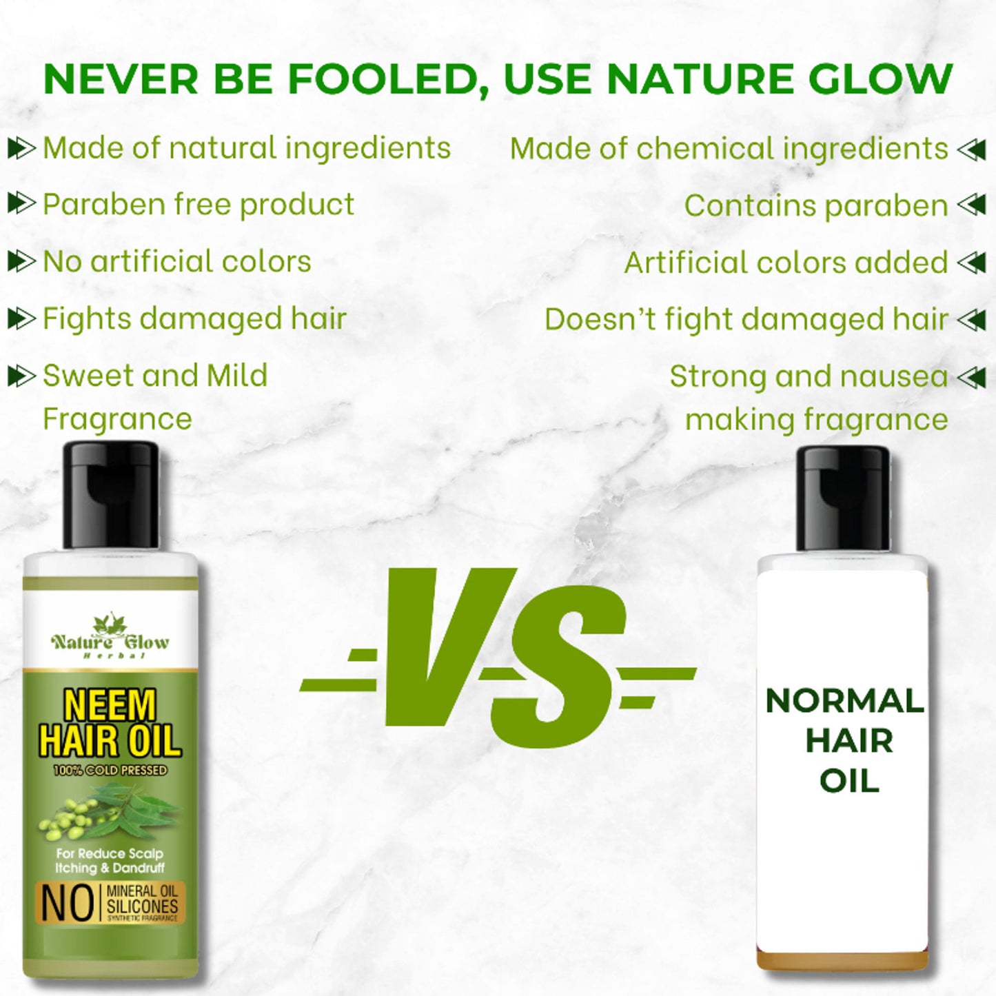 Nature Glow Herbal Neem Hair Oil - Distacart