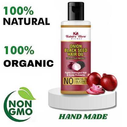 Nature Glow Herbal Onion Black Seed Hair Oil - Distacart