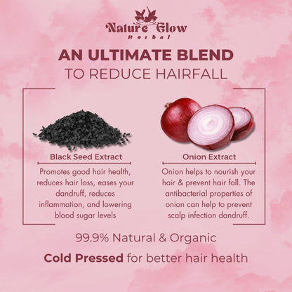 Nature Glow Herbal Onion Black Seed Hair Oil - Distacart