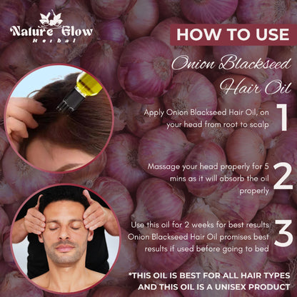 Nature Glow Herbal Onion Black Seed Hair Oil - Distacart