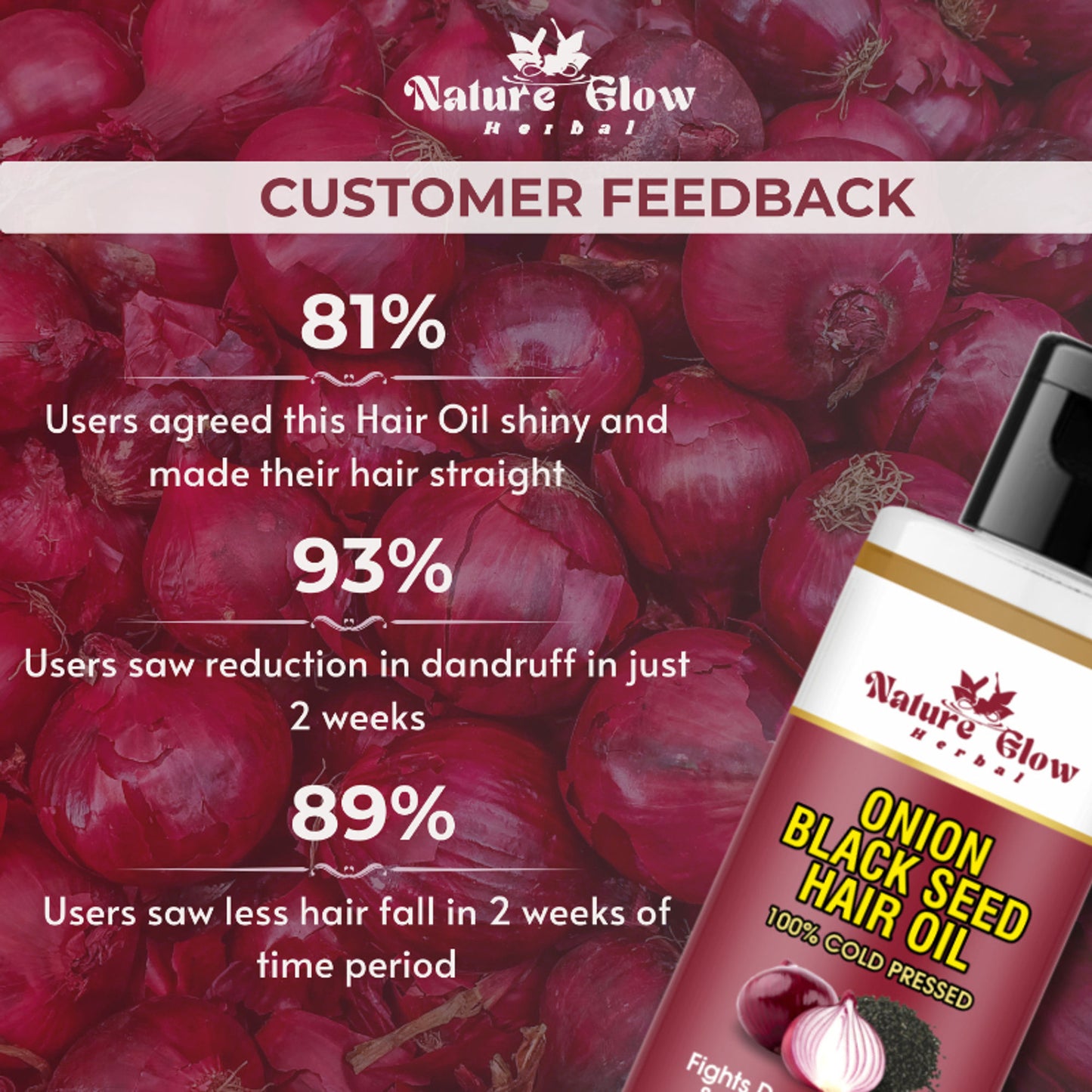 Nature Glow Herbal Onion Black Seed Hair Oil - Distacart