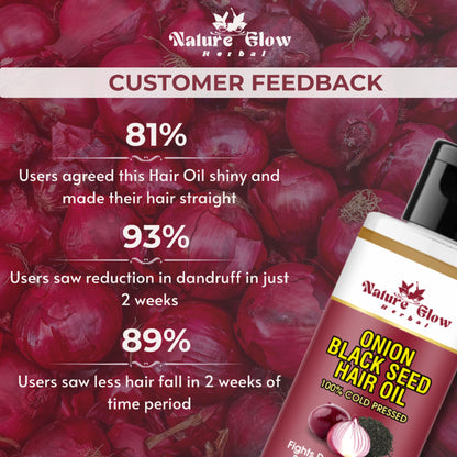 Nature Glow Herbal Onion Black Seed Hair Oil - Distacart