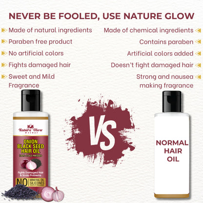 Nature Glow Herbal Onion Black Seed Hair Oil - Distacart
