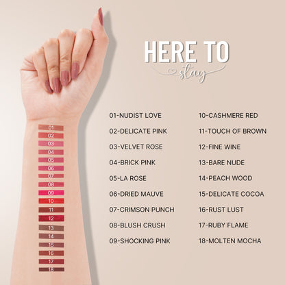 Swiss Beauty Select Here To Stay Kiss Proof Liquid Lipstick - 9 Shocking Pink - Distacart