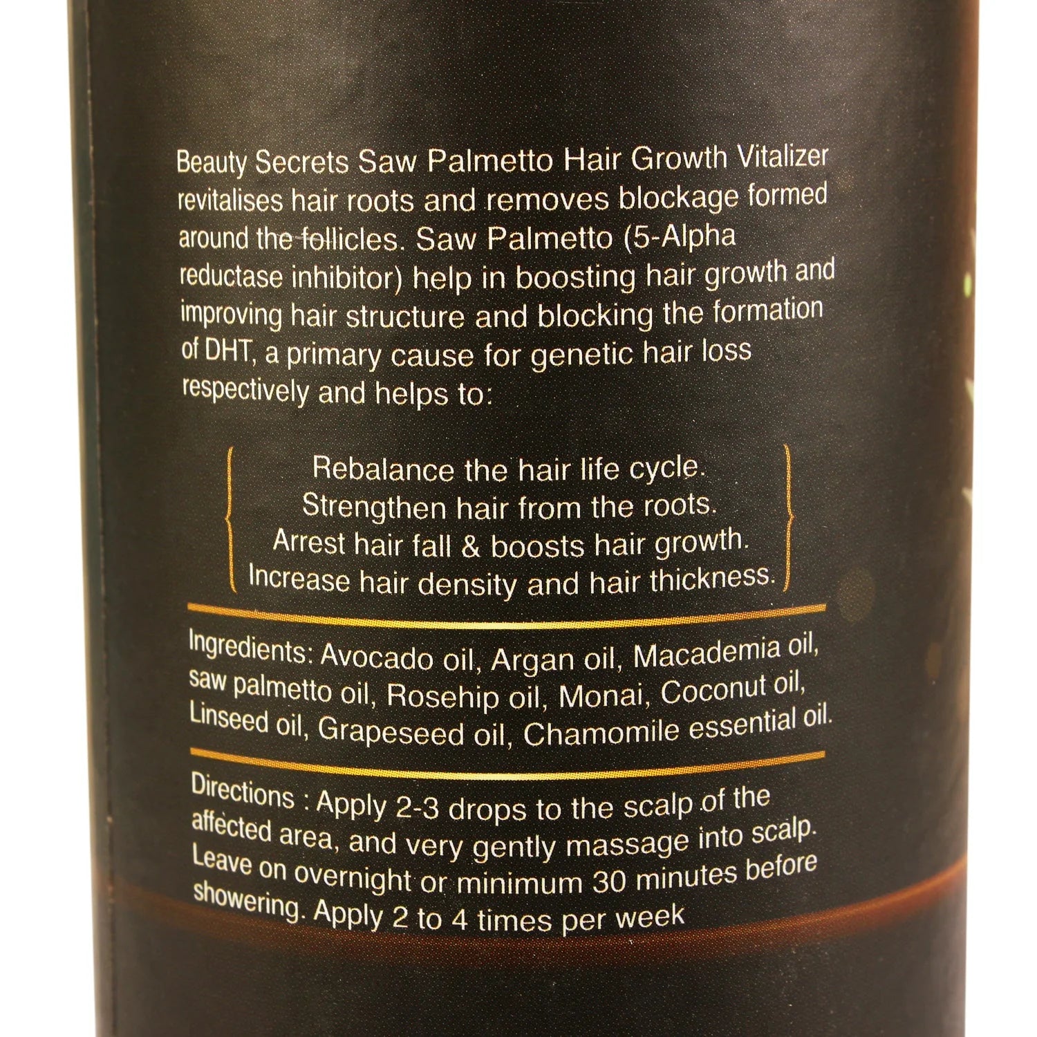 Beauty Secrets Saw Palmetto Hair Growth Serum - Distacart