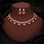 Thumbnail for Tehzeeb Creations Gold-Polished Black Colour Necklace With Earrings - Distacart