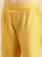 Thumbnail for All About You Women Yellow & Red Gotta Patti Kurta with Trousers & With Dupatta - Distacart