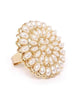 Joban Fashion Golden Brass Adjustable Ring - Distacart